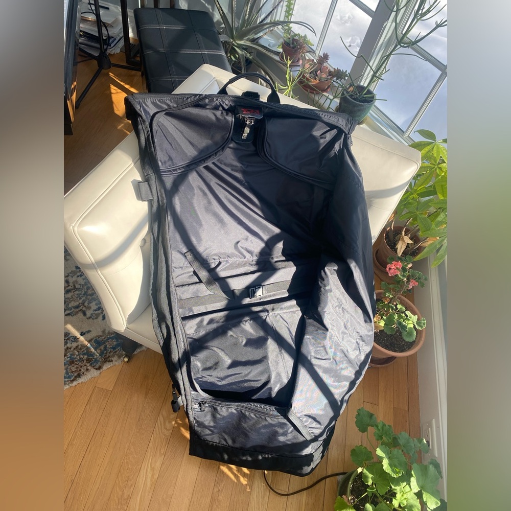 TUMI Black Garment Travel Bag | Classic Ballistic Nylon | Detachable Strap - Picture 10 of 16